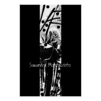 Poster Strictement Black & White Flower Band brill