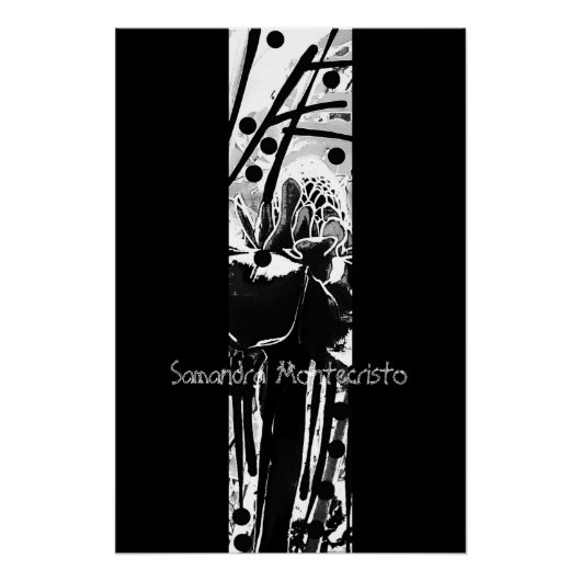 Poster Strictement Black & White Flower Band brill (Devant)