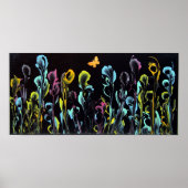 Poster String Art avec papillon sur (Devant)