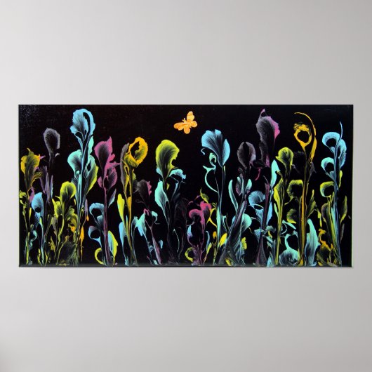 Poster String Art avec papillon sur (Devant)