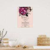 Poster string light Fleur Bourgogne Menu Signe (Cuisine)