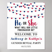 Poster String Lights 4 juillet Gender Revevela Party (Devant)