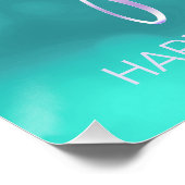 Poster String Lights & Balloons Sweet 16 TealPurple ID473 (Coin)