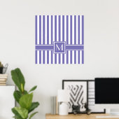 Poster Stripe avec monogram (Bureau à domicile)