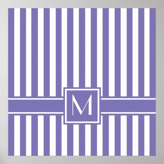 Poster Stripe avec monogram (Devant)