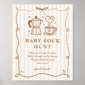 Poster Stripe Baby est en train de brasser du café Baby C (Devant)