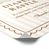 Poster Stripe Bun in the Oven Shower Diaper Raffle Game (Coin)