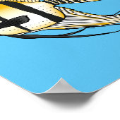 Poster Striped angelfish cartoon (Coin)