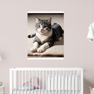 Poster Striped Tabby Cat Photography Art Print