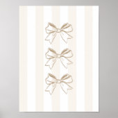 Poster Stripes de Bow neutres Mur Rustique Art Occident (Devant)