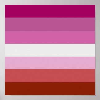 POSTER STRIPES DE FIERTÉ LESBIENNE