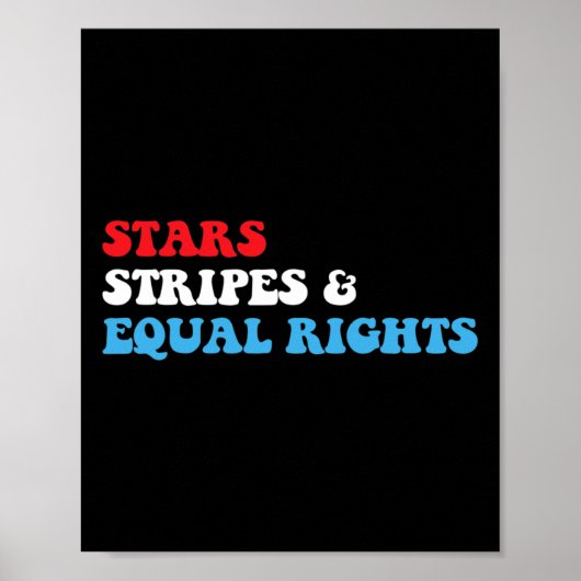 Poster Stripes Et Égalité Des Droits 4 Juillet Femmes Pat (Devant)