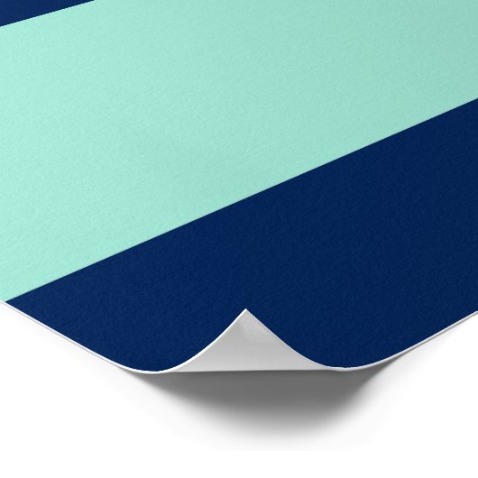 Poster Stripes marines vertes (Coin)