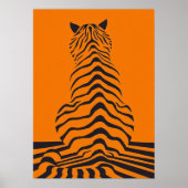 Poster Stripes minimalistes de tigres (Devant)