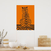 Poster Stripes minimalistes de tigres (Cuisine)