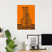 Poster Stripes minimalistes de tigres (Bureau à domicile)