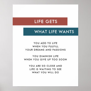 Poster Stripes Modernes Terracotta Citation Motivationnel