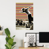 Poster Stripes Skateboard Bowl (Bureau à domicile)