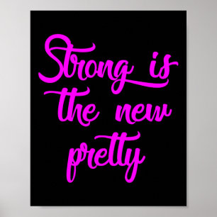 Poster Strong Est Le Nouveau Joli - Chemises De Sport Pou
