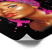 Poster Strong Smart Black Women Brast Cancer Survive Pin (Coin)