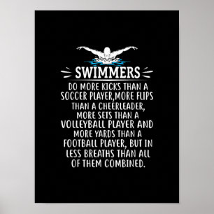 Poster Strong Swim Swimming Toxits For Men Women