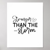 Poster Stronger Than the Storm - Minimalist Motivational (Devant)