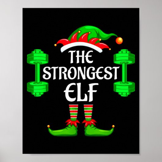 Poster Strongest Elf Matching Family Group Christmas Part (Devant)