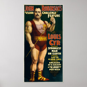 Poster Strongest Man On Earth - Vintage Strongman