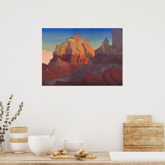 Poster Stronghold tibétain, Basgo de Nicholas Roerich (Cuisine)