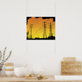 Poster stroomleidingen (Keuken)