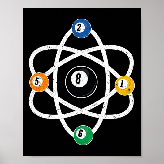 Poster Structure atomique Billiards Hommes Fundy 8 Ball P (Devant)