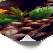 Poster Structure de caféine moléculaire - Science Art Caf (Coin)