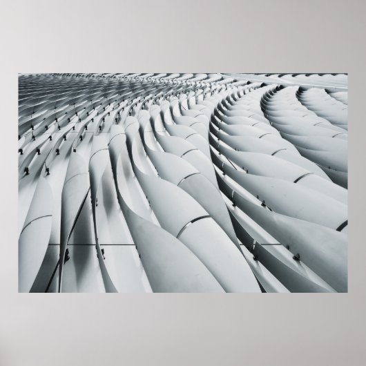 Poster Structure du bâtiment blanc et gris (Devant)