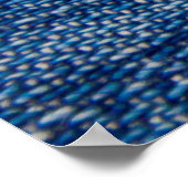 Poster Structure en denim tissu Jeans bleu (Coin)