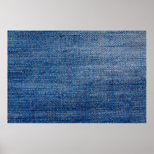 Poster Structure en denim tissu Jeans bleu