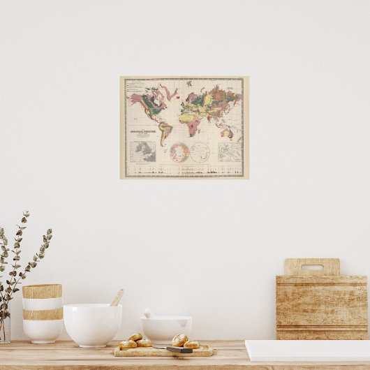 Poster Structure géologique du globe (Cuisine)