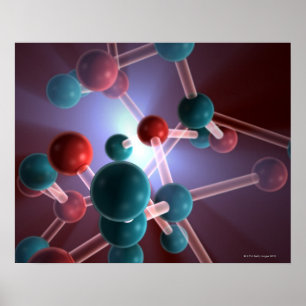 Poster Structure moléculaire de caféine