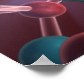 Poster Structure moléculaire de la caféine. (Coin)