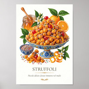 Poster Struffoli – Vintage Italian Dessert