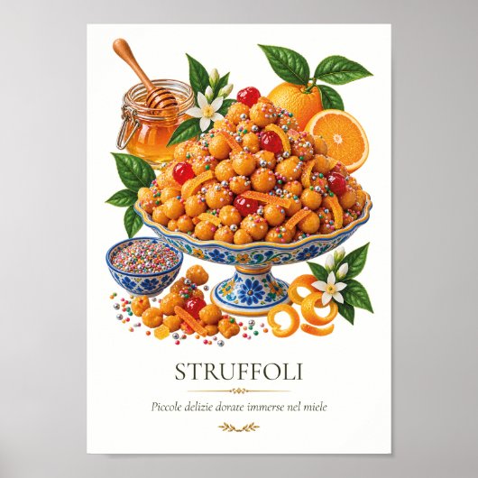 Poster Struffoli – Vintage Italian Dessert (Devant)