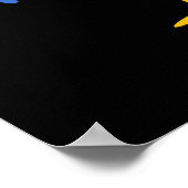 Poster Strumming Bird Funny Animal Pun Dark BG (Coin)