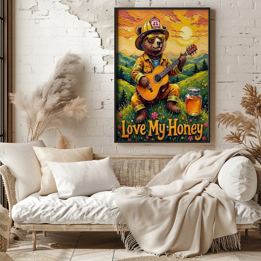 Poster Strums de coucher de soleil : Sérénade de la vallé