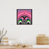 Poster Strutting Peacock Fractal (Cuisine)