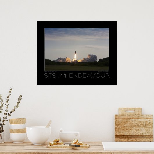 Poster STS-134 Space Shuttle Endeavour (Cuisine)
