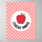 Poster student binder title page insert for teachers (Devant)
