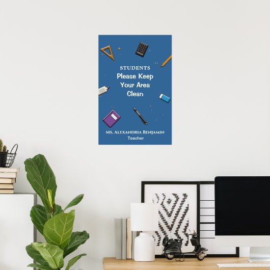Poster Student Teacher Back to School Personalize (Bureau à domicile)