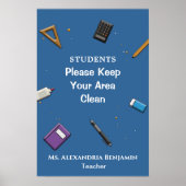 Poster Student Teacher Back to School Personalize (Devant)