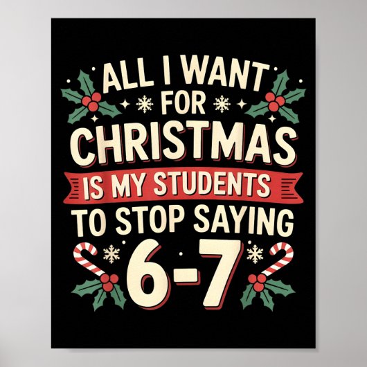Poster Students Saying 6-7 67 Six Seven Funny Teacher Chr (Devant)