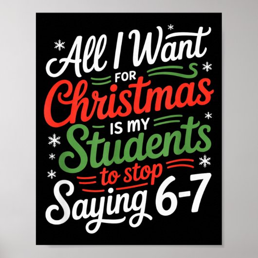 Poster Students Saying 6-7 67 Six Seven Funny Teacher Chr (Devant)