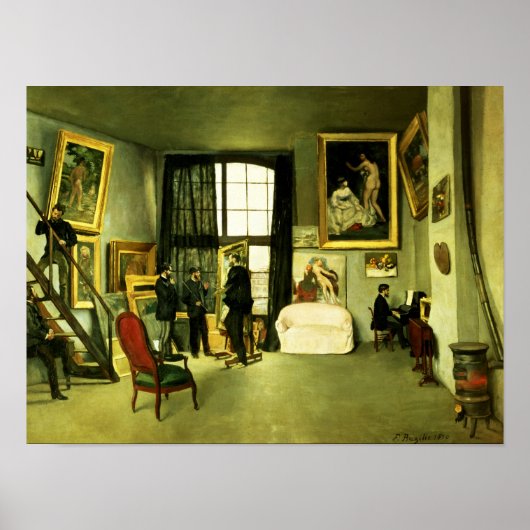 Poster Studio de l'artiste, 1870 (Devant)